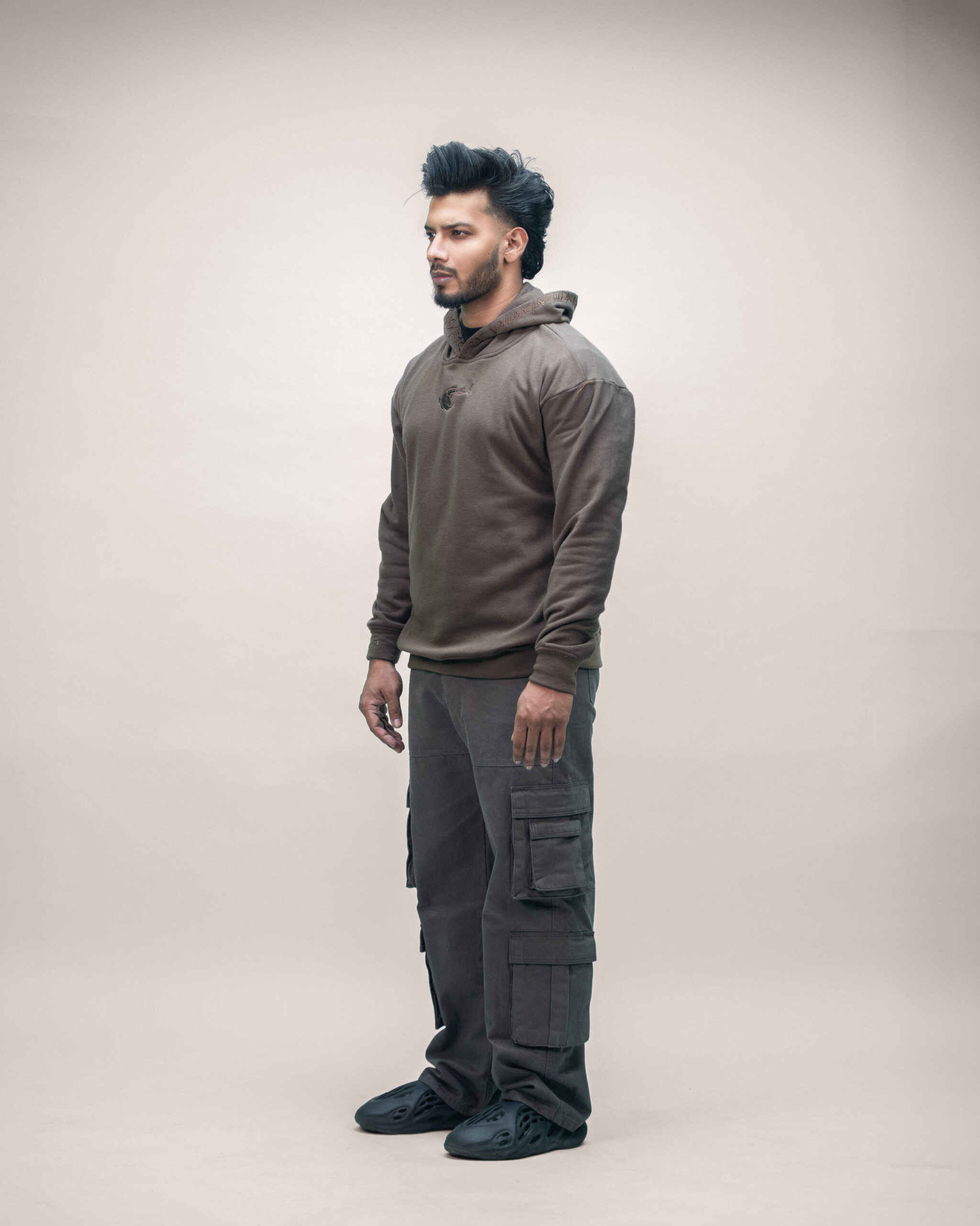 Grey 10 Pocket Cargo Baggy - Image 4