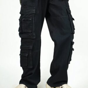 Leviathan Black 10 Pocket Cargo Baggy