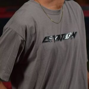 Leviathan Aqua Grey Drop Shoulder Tee